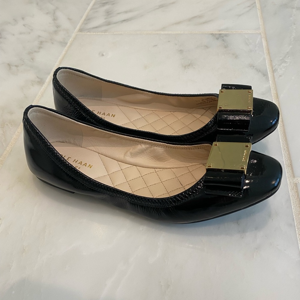 Size 7 black Coke Haan Flats